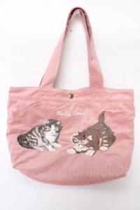 PINK HOUSE / キティーズ・ブラザーズ刺繍スエードバッグ F ピンク Y-25-10-05-083-LO-BG-SZ-ZY