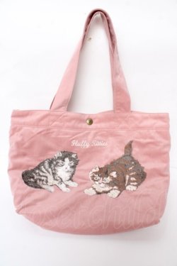 画像1: PINK HOUSE / キティーズ・ブラザーズ刺繍スエードバッグ F ピンク Y-25-10-05-083-LO-BG-SZ-ZY