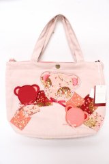 PINK HOUSE / くまワッペンバッグ  ピンク Y-25-10-05-084-LO-BG-SZ-ZY