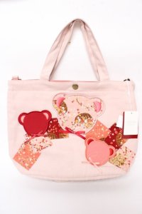 PINK HOUSE / くまワッペンバッグ  ピンク Y-25-10-05-084-LO-BG-SZ-ZY