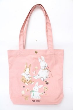 画像1: PINK HOUSE / クッキーラビッツプリントバッグ F ピンク Y-25-10-05-090-LO-BG-SZ-ZY