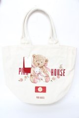 PINK HOUSE / ひな菊ロンド刺しゅうバッグ  生成り Y-25-10-05-092-LO-BG-SZ-ZY