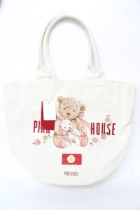 PINK HOUSE / ひな菊ロンド刺しゅうバッグ  生成り Y-25-10-05-092-LO-BG-SZ-ZY