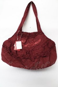 PINK HOUSE / ロゴ刺繍入りローンバッグ  ボルドー Y-25-10-05-098-LO-BG-SZ-ZY