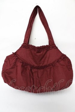 画像2: PINK HOUSE / ロゴ刺繍入りローンバッグ  ボルドー Y-25-10-05-098-LO-BG-SZ-ZY