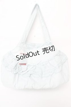画像1: PINK HOUSE / ロゴ刺繍入りローンバッグ F サックス Y-25-10-05-101-LO-BG-SZ-ZY