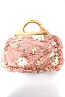 画像1: PINK HOUSE / ティーカッププリントハンドルバッグ F ボルドー Y-25-10-05-106-LO-BG-SZ-ZY