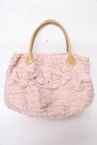 PINK HOUSE / リボン付きフリルバッグ F ピンク Y-25-10-05-108-LO-BG-SZ-ZY