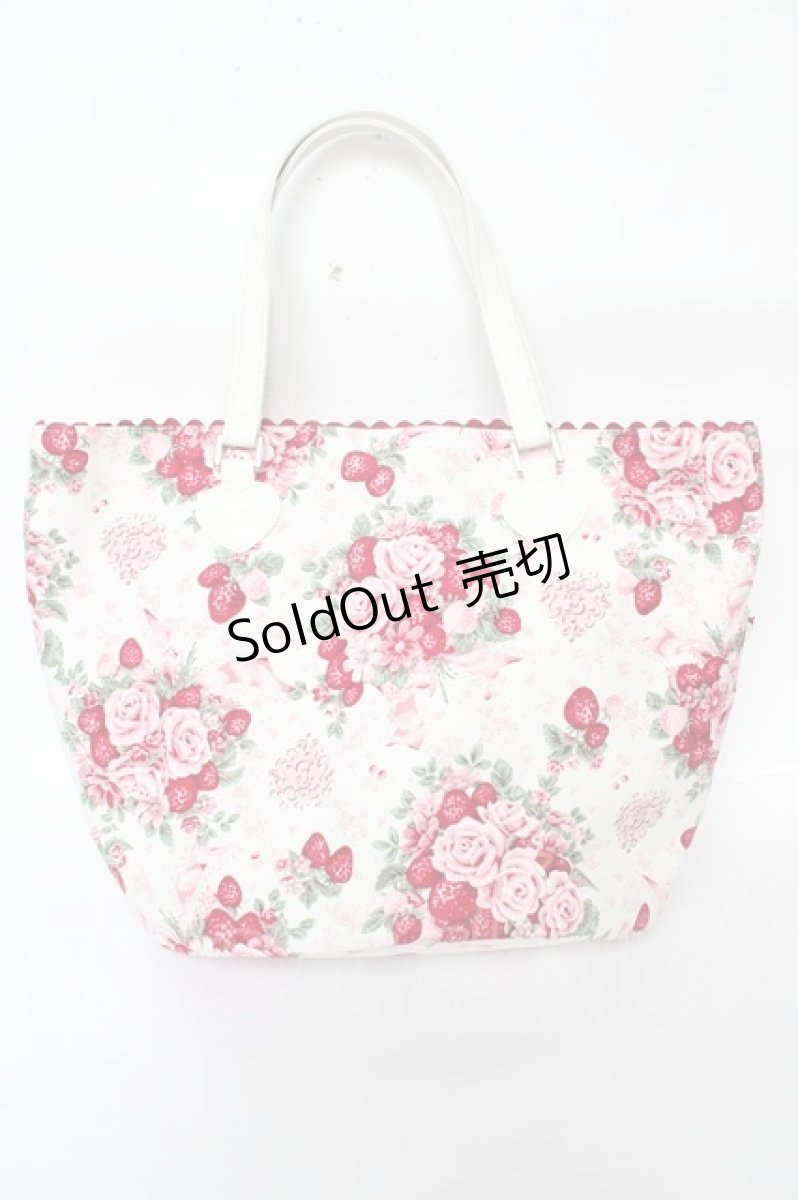 画像2: BABY,THE STARS SHINE BRIGHT / シュガーブーケ〜永遠の乙女の憧れ〜柄バケツ型Bag  白 Y-25-10-05-110-BA-BG-SZ-ZT686 (2)