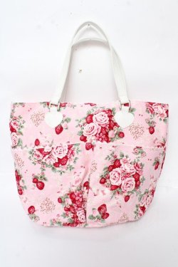 画像1: BABY,THE STARS SHINE BRIGHT / シュガーブーケ〜永遠の乙女の憧れ〜柄バケツ型Bag  ピンク Y-25-10-05-111-BA-BG-SZ-ZY