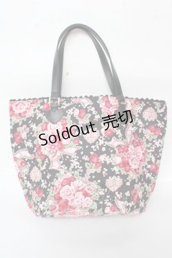 画像2: BABY,THE STARS SHINE BRIGHT / シュガーブーケ〜永遠の乙女の憧れ〜柄バケツ型Bag  黒 Y-25-10-05-112-BA-BG-SZ-ZY