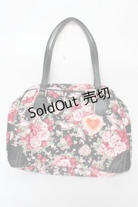BABY,THE STARS SHINE BRIGHT / シュガーブーケ〜永遠の乙女の憧れ〜柄ボストンBag  黒 Y-25-10-05-113-BA-BG-SZ-ZY
