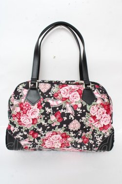 画像2: BABY,THE STARS SHINE BRIGHT / シュガーブーケ〜永遠の乙女の憧れ〜柄ボストンBag  黒 Y-25-10-05-113-BA-BG-SZ-ZY