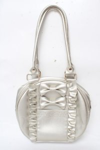 axes femme kawaii / ツインリボンラウンドハンドバッグ  ゴールド Y-25-10-05-117-AX-BG-SZ-ZY