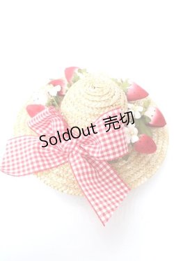 画像2: PINK HOUSE / Straw-berry Hat コサージュ   Y-25-10-05-014-LO-ZA-SZ-ZY