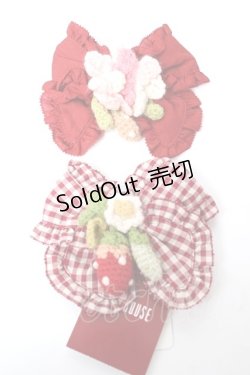 画像1: PINK HOUSE / Berry Roseモチーフ付き2種リボンブローチセット  赤 Y-25-10-05-017-LO-AC-SZ-ZY