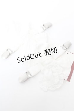 画像1: PINK HOUSE / リボン付きたくし上げベルトクリップ2個セット  白 Y-25-10-05-024-LO-ZA-SZ-ZY