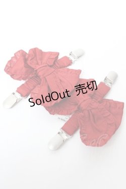 画像1: PINK HOUSE / リボン付きたくし上げベルトクリップ2個セット  赤 Y-25-10-05-027-LO-ZA-SZ-ZY