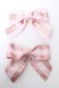 画像1: PINK HOUSE / 【 PINK HOUSE × misako aoki 】リボンヘアクリップ2個セット  ピンク Y-25-10-05-029-LO-AC-SZ-ZY (1)