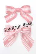 PINK HOUSE / 【 PINK HOUSE × misako aoki 】リボンヘアクリップ2個セット  赤チェック Y-25-10-05-032-LO-AC-SZ-ZY