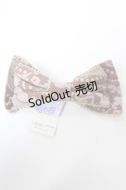 画像1: Angelic Pretty / ホイップジャガードリボンバレッタ  ブラウン Y-25-10-05-035-AP-ZA-SZ-ZY