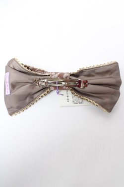 画像2: Angelic Pretty / ホイップジャガードリボンバレッタ  ブラウン Y-25-10-05-035-AP-ZA-SZ-ZY