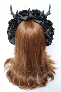 画像3: Restyle / Antlers Roses カチューシャ  黒 Y-25-10-05-036-GO-AC-SZ-ZY