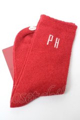 PINK HOUSE / PHロゴ入りソックス  赤 Y-25-10-05-038-LO-ZA-SZ-ZT485