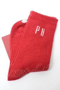 PINK HOUSE / PHロゴ入りソックス  赤 Y-25-10-05-038-LO-ZA-SZ-ZT485