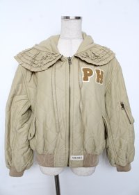PINK HOUSE / PHロゴワッペン付きフードブルゾン F カーキ Y-25-10-06-035-LO-JA-SZ-ZY