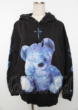 画像1: TRAVAS TOKYO / bearプリントパーカー  黒 Y-25-10-06-040-PU-TO-SZ-ZY