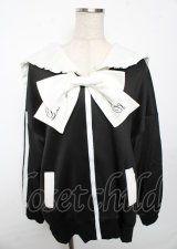 Ank Rouge / ジャージセーラーパーカー M 黒 Y-25-10-06-041-CA-TO-SZ-ZY