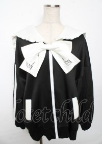 Ank Rouge / ジャージセーラーパーカー M 黒 Y-25-10-06-041-CA-TO-SZ-ZY