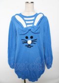 Candy Stripper / POP UP RABBIT KNIT ONEPIECE  青 Y-25-10-06-042-PU-OP-SZ-ZY