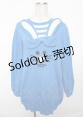 Candy Stripper / POP UP RABBIT KNIT ONEPIECE  青 Y-25-10-06-042-PU-OP-SZ-ZY