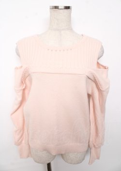 画像1: axes femme / レイヤード風ニット F ピンク Y-25-10-06-045-AX-TO-SZ-ZY