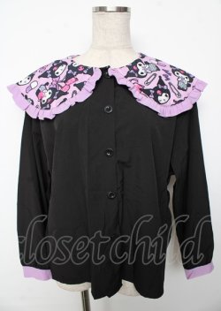 画像1: ACDC RAG / クロミ ブラウス  黒 Y-25-10-06-048-PU-BL-SZ-ZY