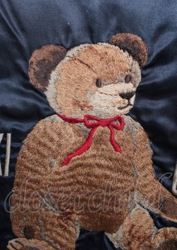 画像3: ATSUKI ONISHI / くま刺繍サテンブルゾン  黒 Y-25-10-06-051-LO-JA-SZ-ZY