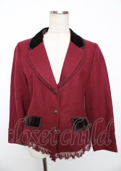画像1: axes femme / ベストドッキングテーラージャケット M ワイン Y-25-10-06-056-AX-JA-SZ-ZY