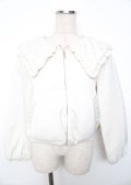 axes femme POETIQUE / キルティングビッグ襟ブルゾン  生成り Y-25-10-06-058-AX-JA-SZ-ZY