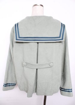 画像2: axes femme POETIQUE / リボンビットセーラーコート M グリーン Y-25-10-06-059-AX-CO-SZ-ZY