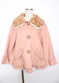 axes femme / 袖ビジュー付きAラインコート M アワピンク Y-25-10-06-062-AX-CO-SZ-ZY