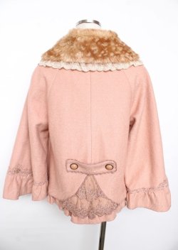 画像2: axes femme / 袖ビジュー付きAラインコート M アワピンク Y-25-10-06-062-AX-CO-SZ-ZY