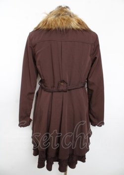 画像2: axes femme / スリットトレンチコート  ブラウン Y-25-10-06-065-AX-CO-SZ-ZY