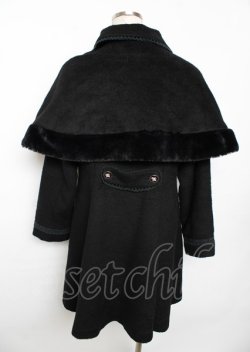 画像2: axes femme POETIQUE / ケープ付きコート M 黒 Y-25-10-06-067-AX-CO-SZ-ZY