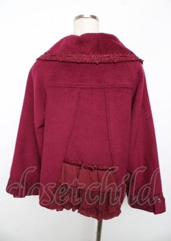 画像2: axes femme / フェミニンAラインコート  ワイン Y-25-10-06-068-AX-CO-SZ-ZY
