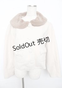 m petit by misako / ファー襟ショートジャケット  淡薄橙 Y-25-10-06-070-LO-CO-SZ-ZY