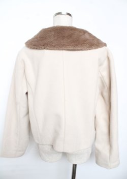 画像2: m petit by misako / ファー襟ショートジャケット  淡薄橙 Y-25-10-06-070-LO-CO-SZ-ZY