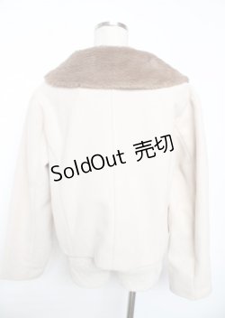 画像2: m petit by misako / ファー襟ショートジャケット  淡薄橙 Y-25-10-06-070-LO-CO-SZ-ZY