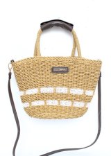 axes femme / ペーパー×レースかごバッグ  茶 Y-25-10-06-010-AX-BG-SZ-ZT-K026